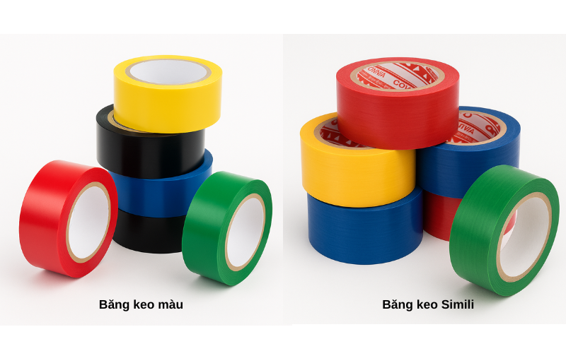 So sánh băng keo màu và băng keo Simili – Nên chọn loại nào cho công việc?