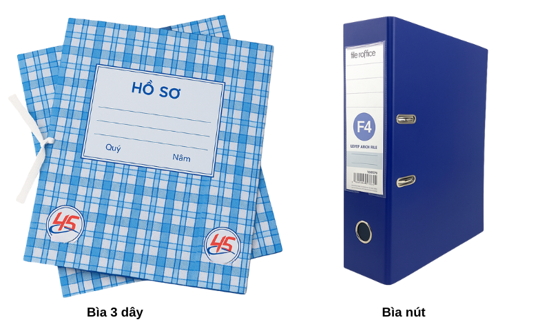 So sánh bìa 3 dây A4 và bìa nút – Nên chọn loại nào cho văn phòng bạn?